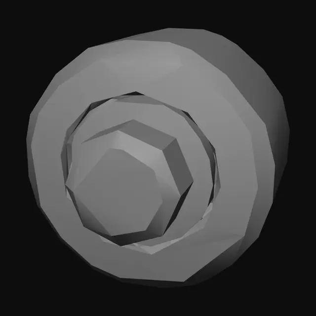 3D model for Rubber mounting bushing with bolt