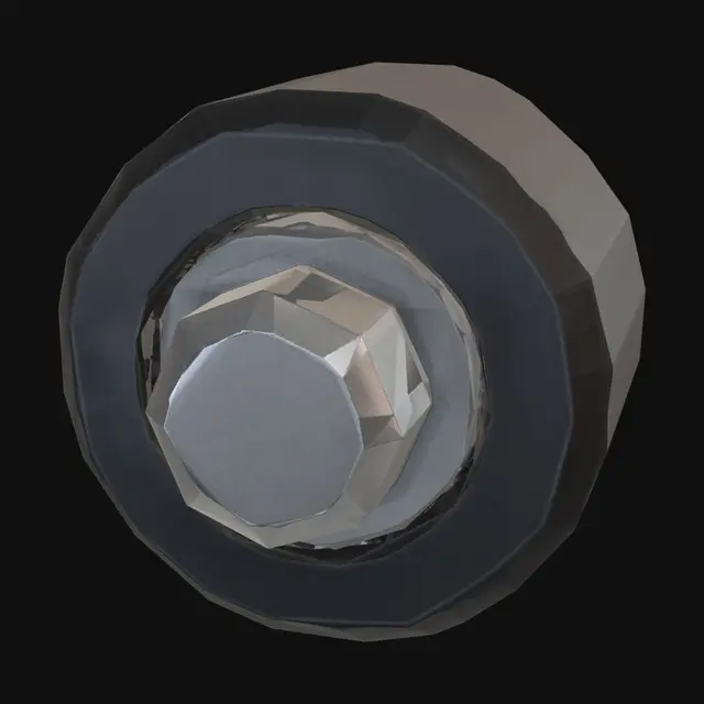 3D model for Rubber mounting bushing with bolt
