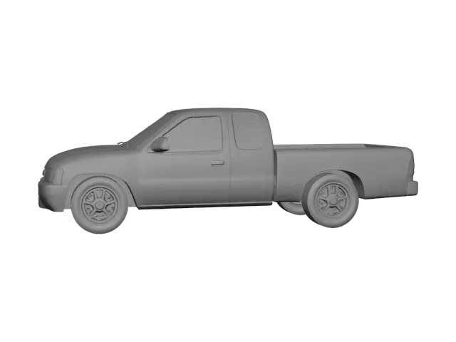 3D model for White pickup truck