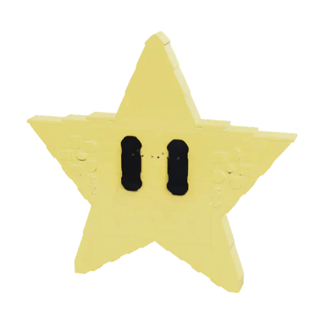 3D model for Low-Poly Mario Star