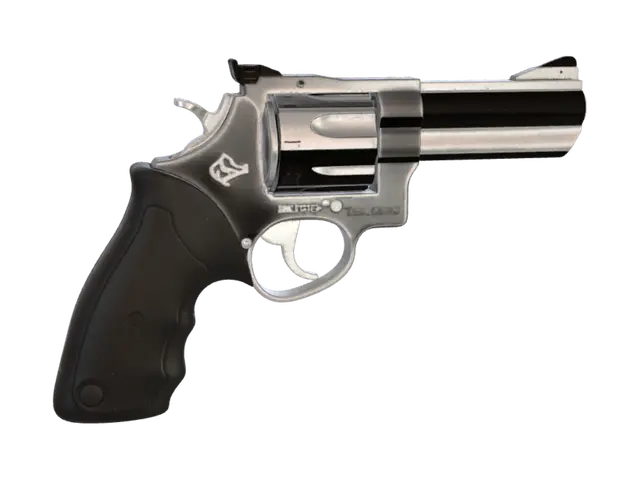 3D model for Stainless Steel Revolver with Black Grip