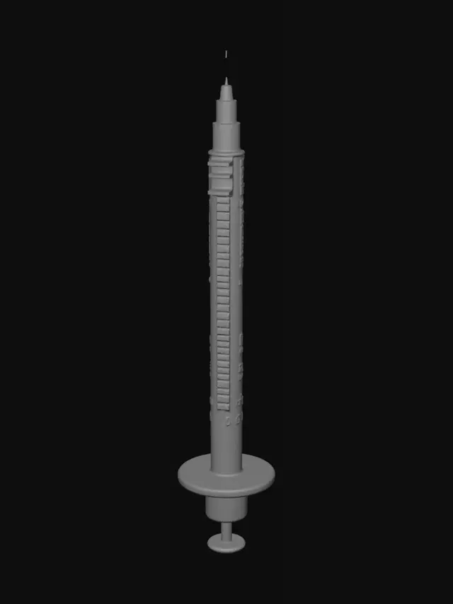 3D model for Sterile medical syringe