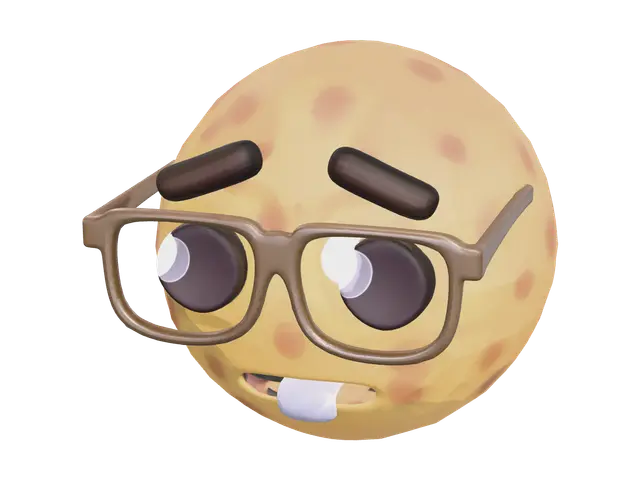Modello 3D Nerd Emoji With Finger, generato dall’IA