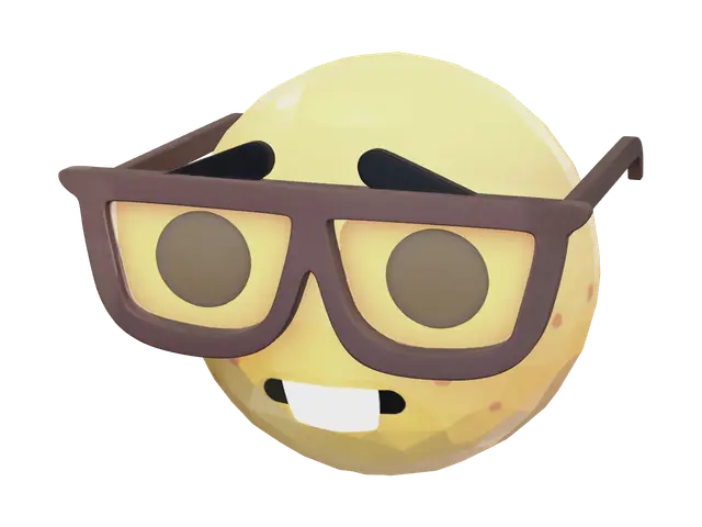 3D model for Stylized Nerd Emoji With Finger