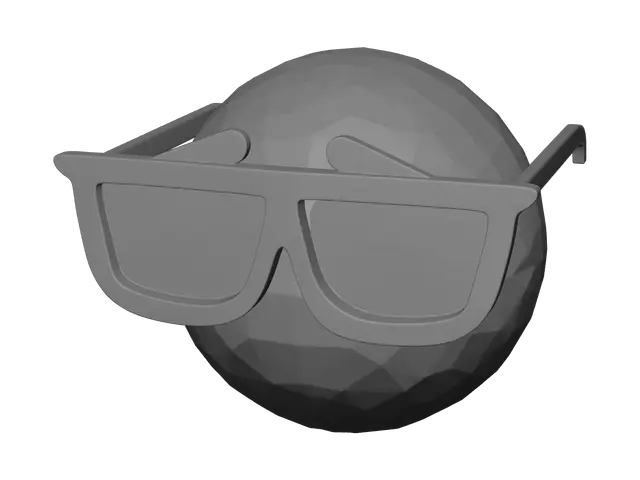 3D model for Stylized Nerd Emoji With Finger