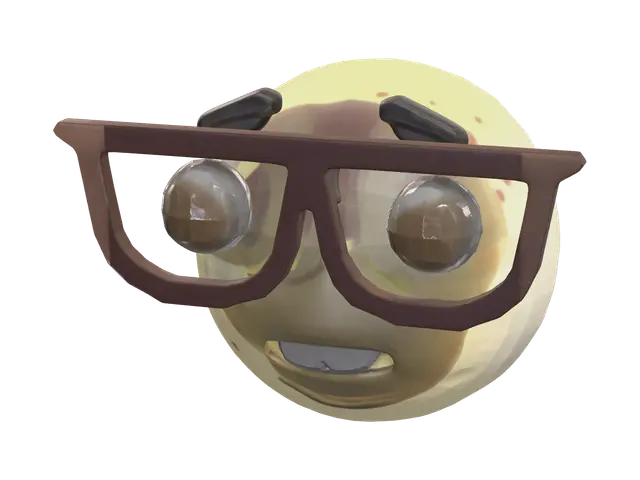 Modello 3D Modern Nerd Emoji With Finger, generato dall’IA