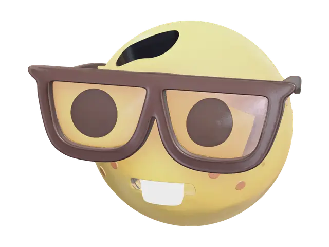 Fantasy Nerd Emoji With Finger 3D model, vytvořený pomocí AI