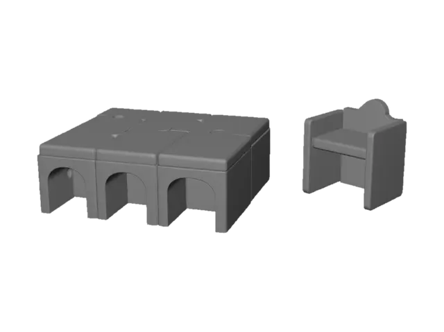 3D model for Nebula Puzzle Lounge Set