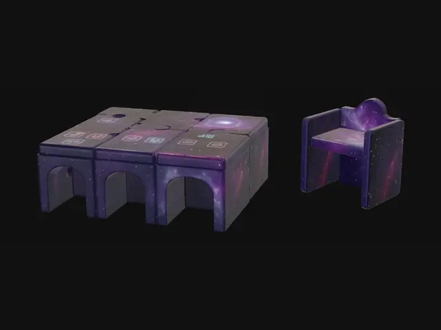 3D model for Nebula Puzzle Lounge Set