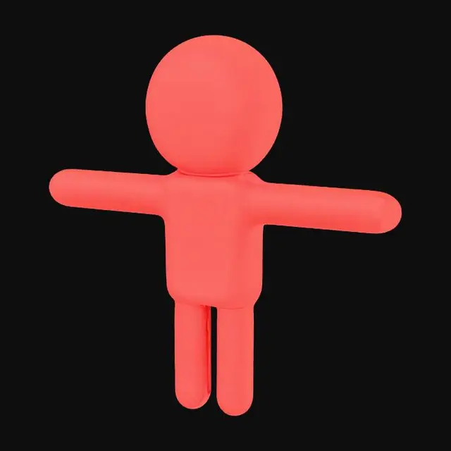 3D model for Blob Figure T-Pose