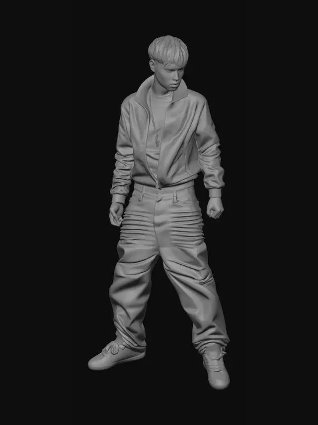 3D model for Neon Blue Street Style Pose