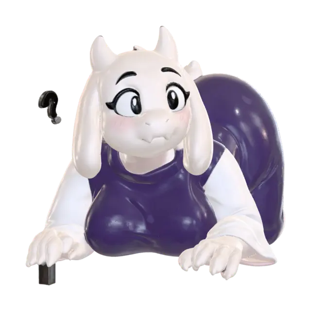 toriel - Curious 3D model, vytvořený pomocí AI