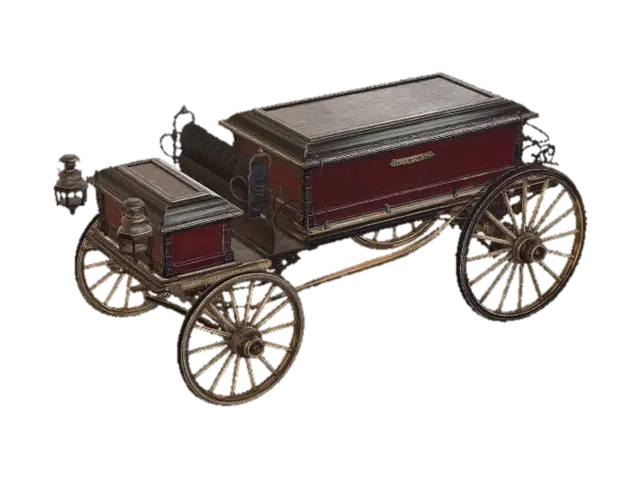 Antique Funeral Hearse 3D model, vytvořený pomocí AI