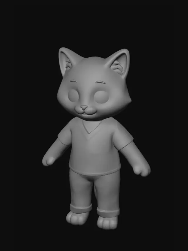 3D model for Vet Cat in Scrubs