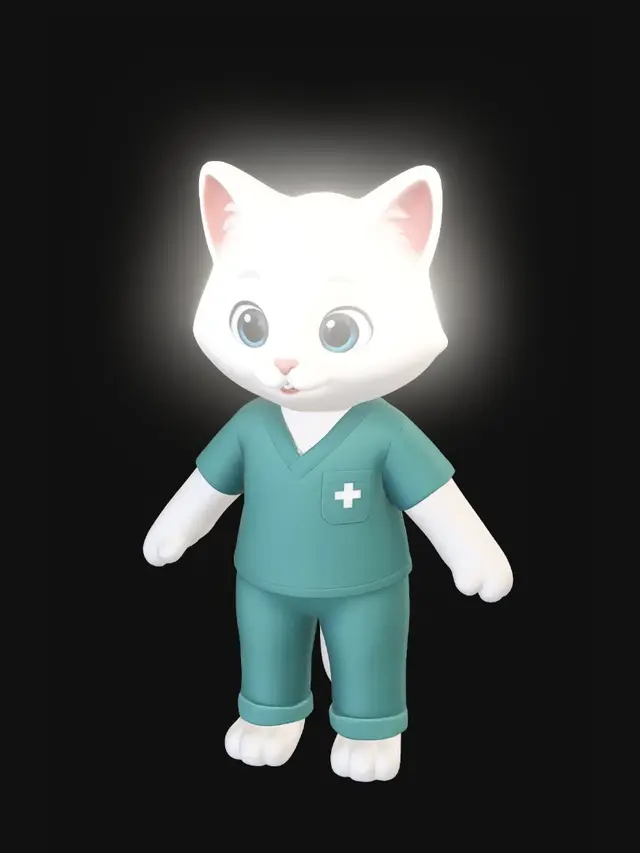 3D model for Vet Cat in Scrubs