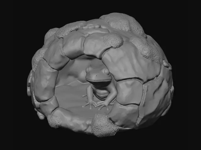 3D model for I need a little hide out cave for my pet frog. It needs to be about 150mm wide and 150mm tall.