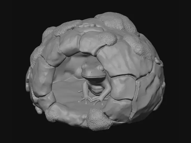 3D model for I need a little hide out cave for my pet frog. It needs to be about 150mm wide and 150mm tall.