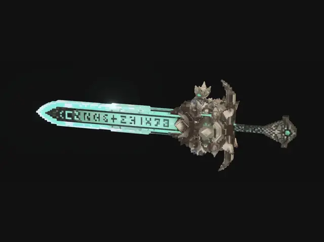 3D model for Azure Runic Sword