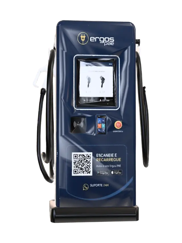 Electric Vehicle Charging Station - Ev 3D model, vytvořený pomocí AI