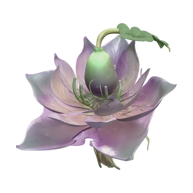 Stylized Bellflower - Petaled 3D model, vytvořený pomocí AI