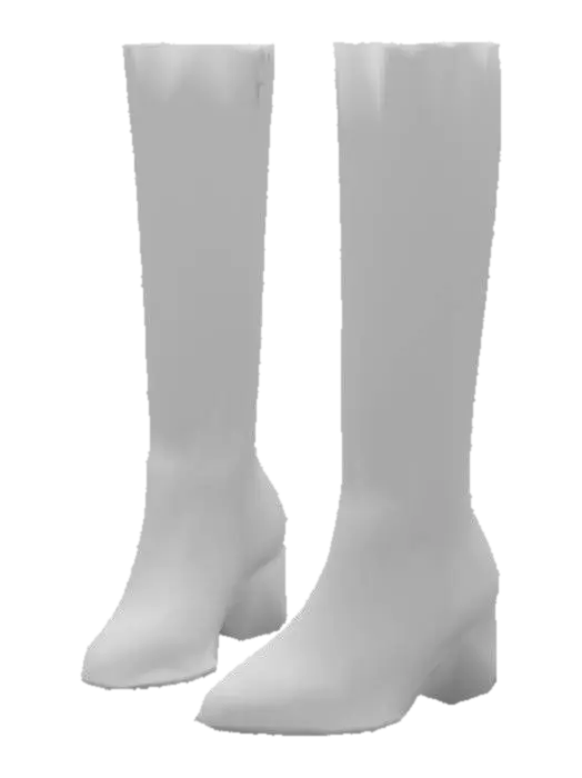 3D model for Black Knee-High Boots