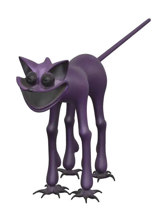 Weathered Catnap Poppy Playtime 3D model, AI generated