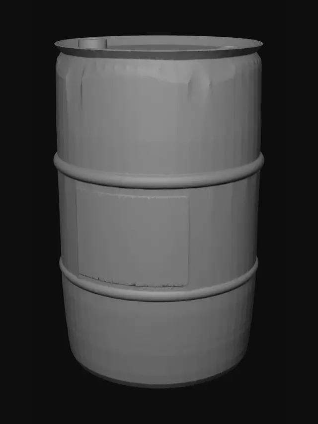 3D model for Blue Barrel with Window