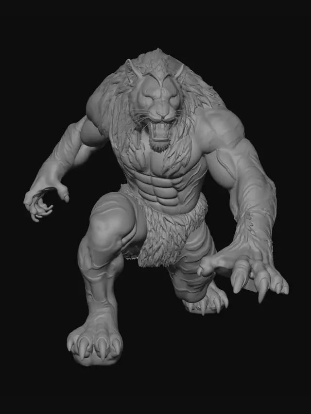 3D model for Raging Tiger