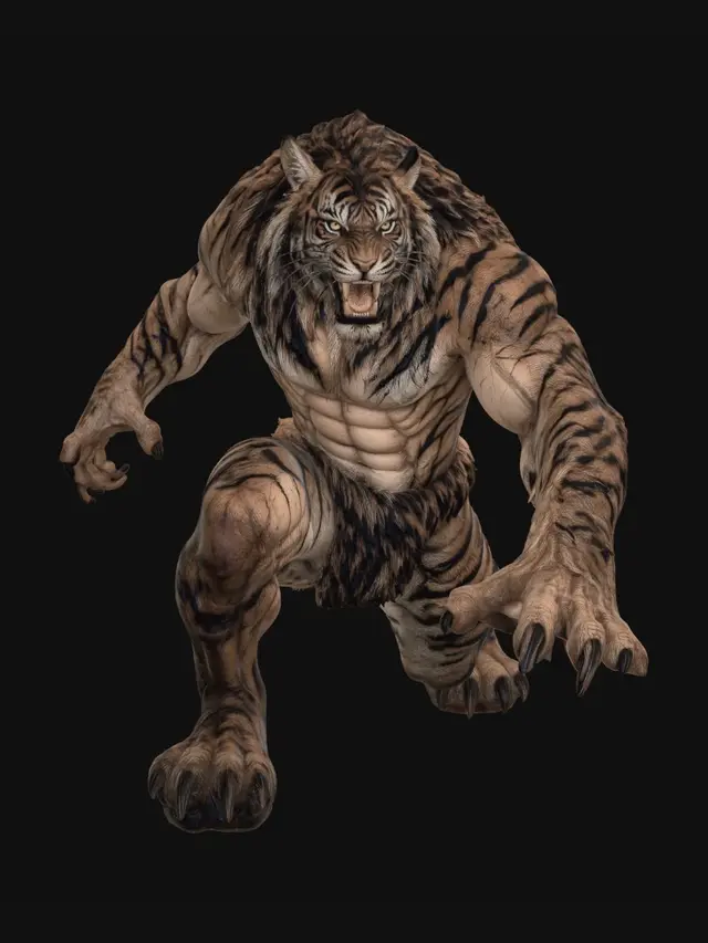 3D model for Raging Tiger