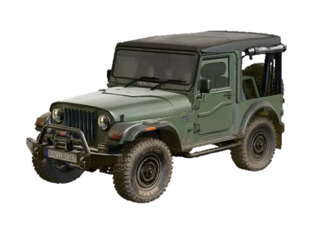 jeep 3D model, vytvořený pomocí AI