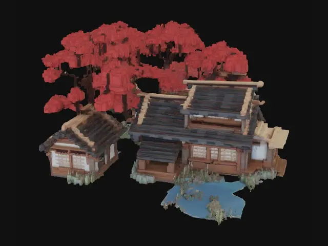3D model for Voxel Maple Cottage by the Pond