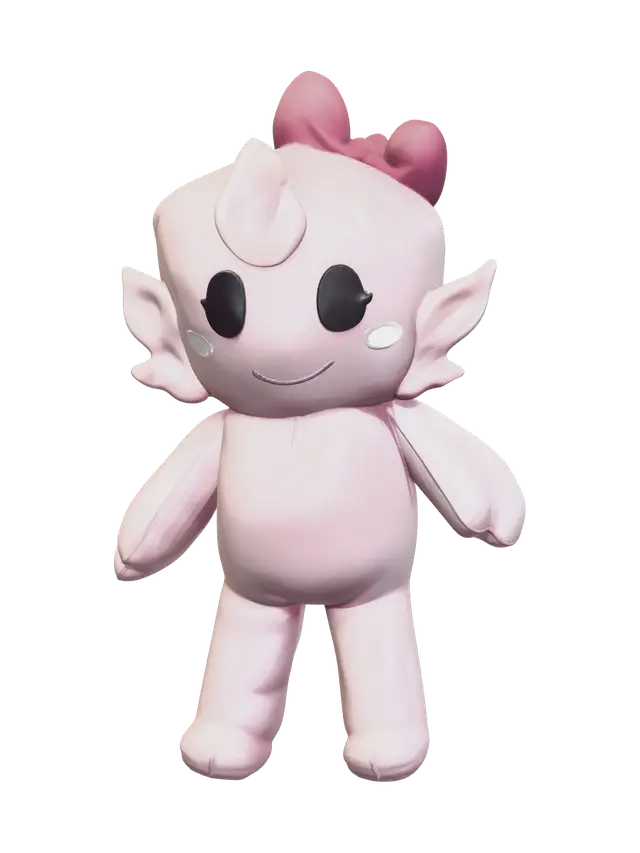 Pr3Tty Princess Forsaken 3D model, vytvořený pomocí AI