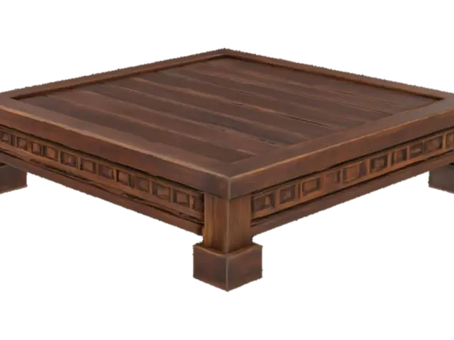 Oriental Wooden Platform - Woods 3D model, vytvořený pomocí AI