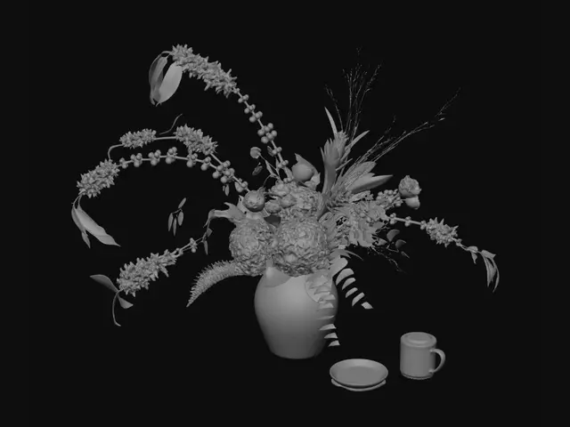 3D model for Floral Arrangement by the Mountain Window