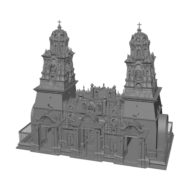 3D model for Cathedral with Twin Bell Towers
