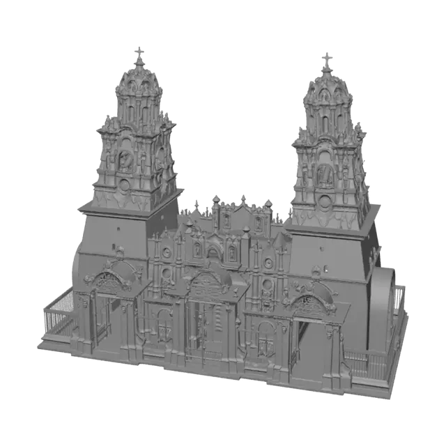 3D model for Cathedral with Twin Bell Towers