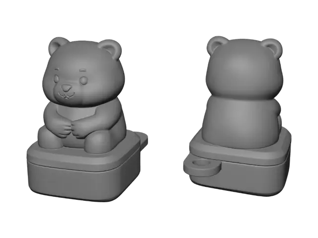 3D model for Teddy Bear on a Blue Box