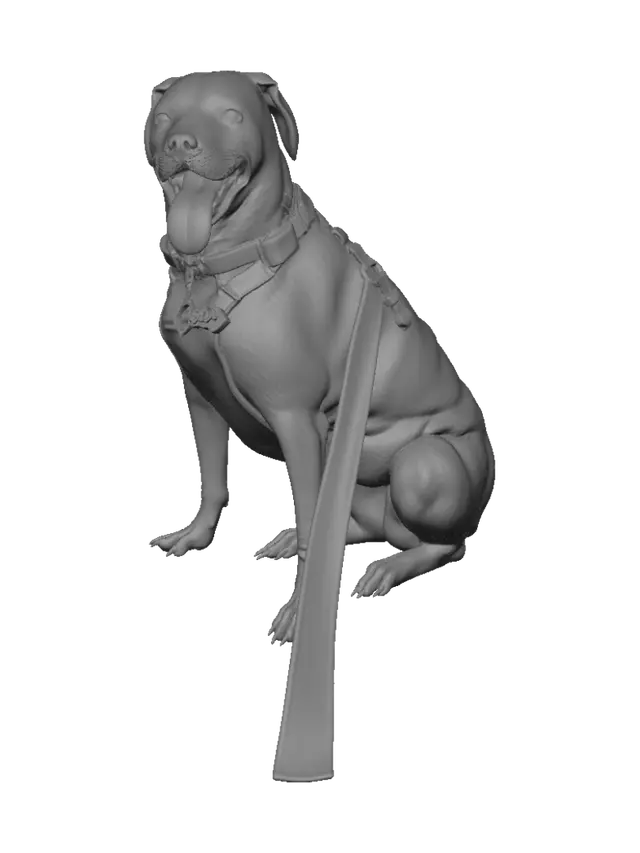 3D model for Autumn Stroll with a White Labrador