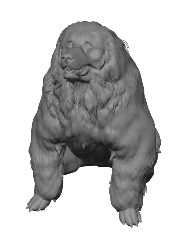3D model for Fluffy Brown Bear