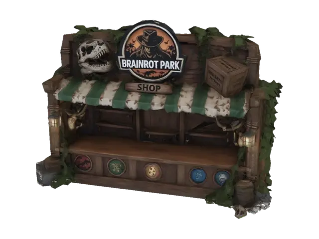 Brainrot Park Shop - Marketing 3D model, vytvořený pomocí AI