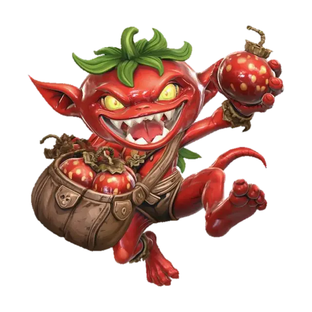 Bomb Tomato Bandit - Mischievous 3D model, vytvořený pomocí AI