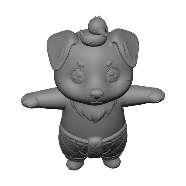 3D model for Ducky on a Puppy