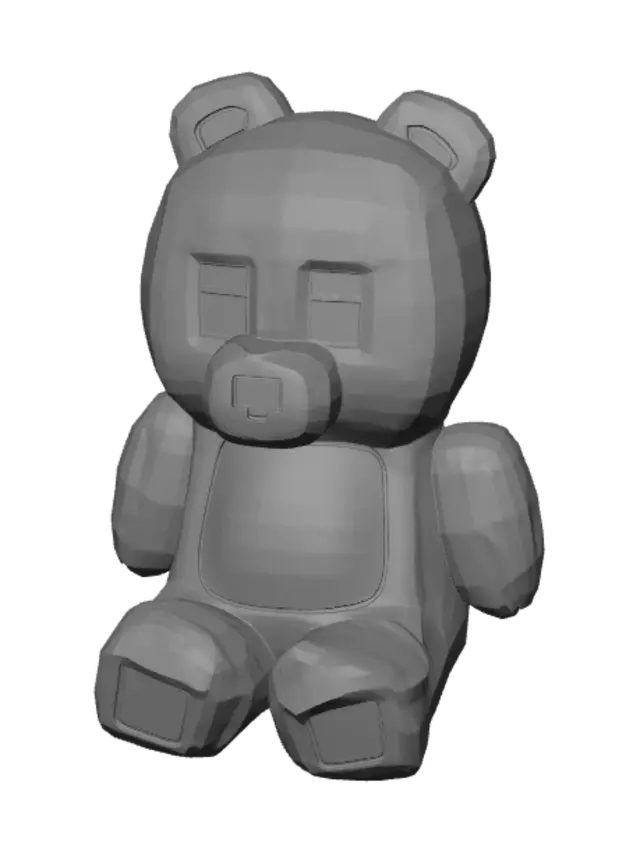 3D model for Pixelated Plush Bear