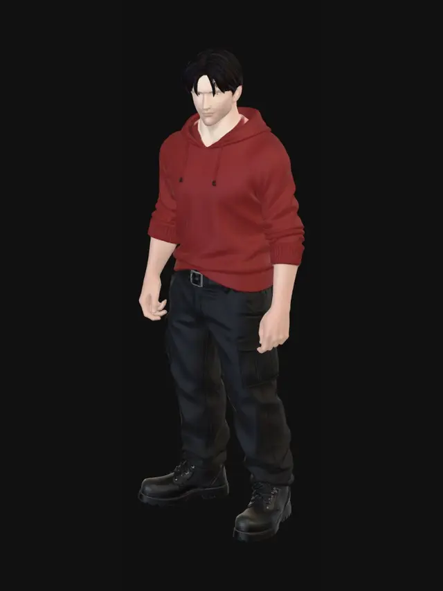 3D model for Crimson Hoodie Portrait