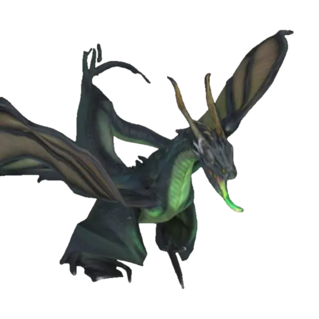 A large powerful dragon with wide wings, large powerful looking limbs and long sharp… - Acid 3D model, vytvořený pomocí AI