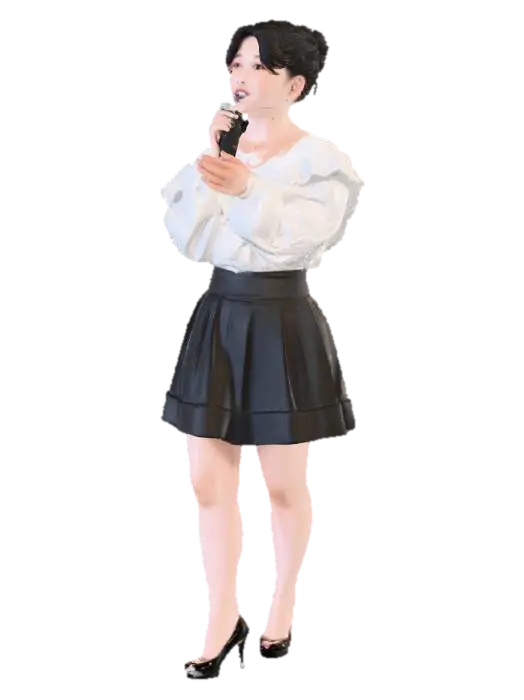Performer in Spotlight - Show 3D model, vytvořený pomocí AI