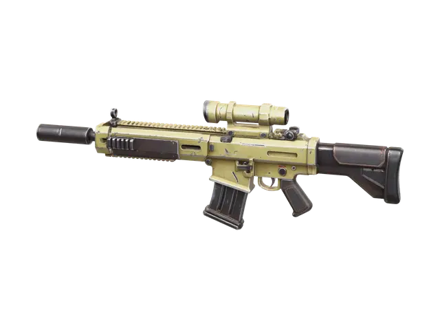 Ornate Fortnite Scar - Cosmetic 3D model, vytvořený pomocí AI