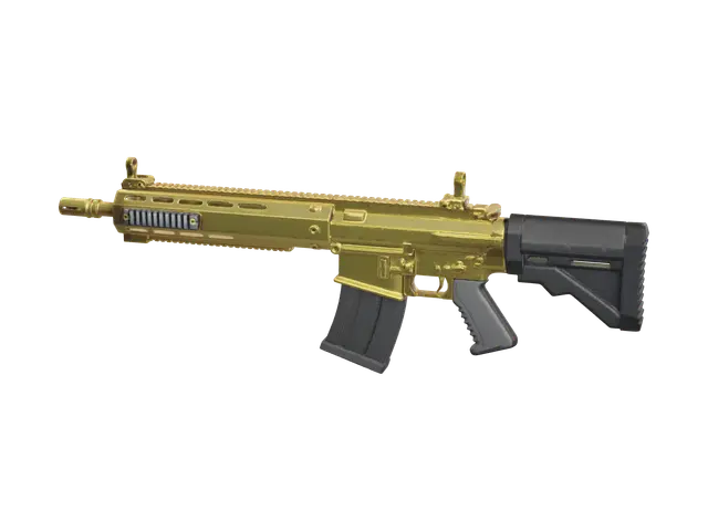 Weathered Fortnite Scar - Cosmetic 3D model, vytvořený pomocí AI