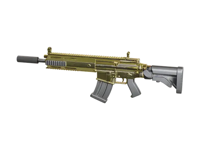 Weathered Fortnite Scar - Battlepass 3D model, vytvořený pomocí AI