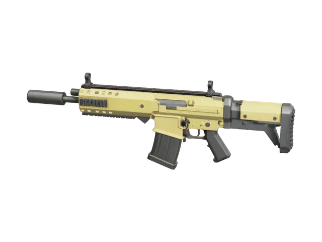 Ornate Fortnite Scar - Battlepass 3D model, vytvořený pomocí AI